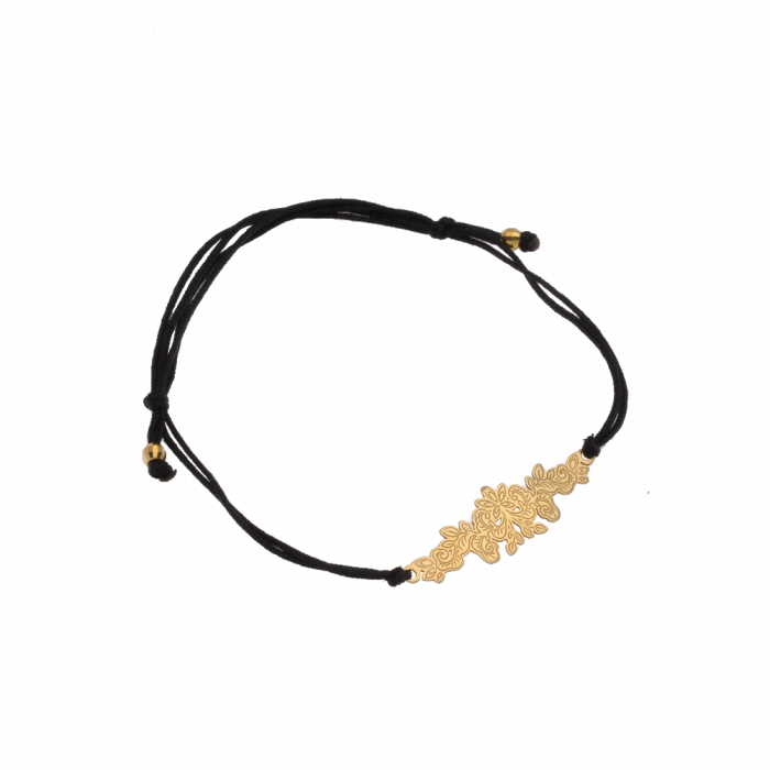 Bransoletka na czarnym sznureczku