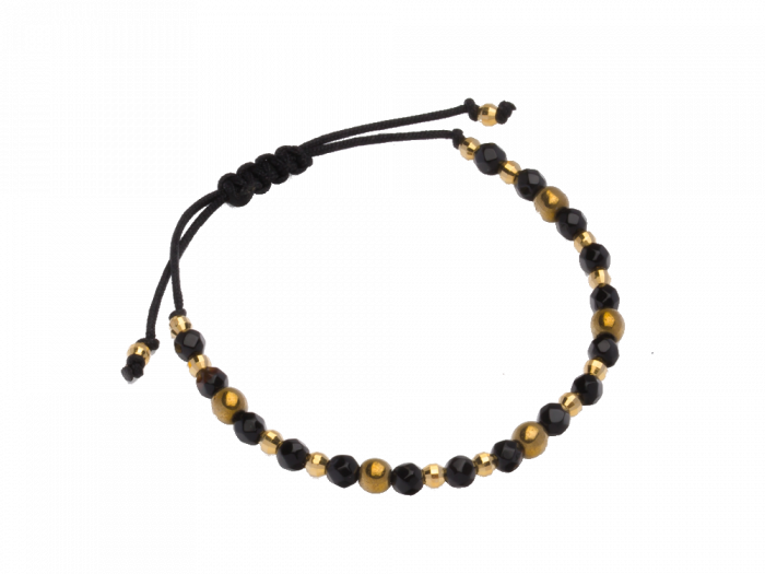 Bransoletka z agatów i hematytów