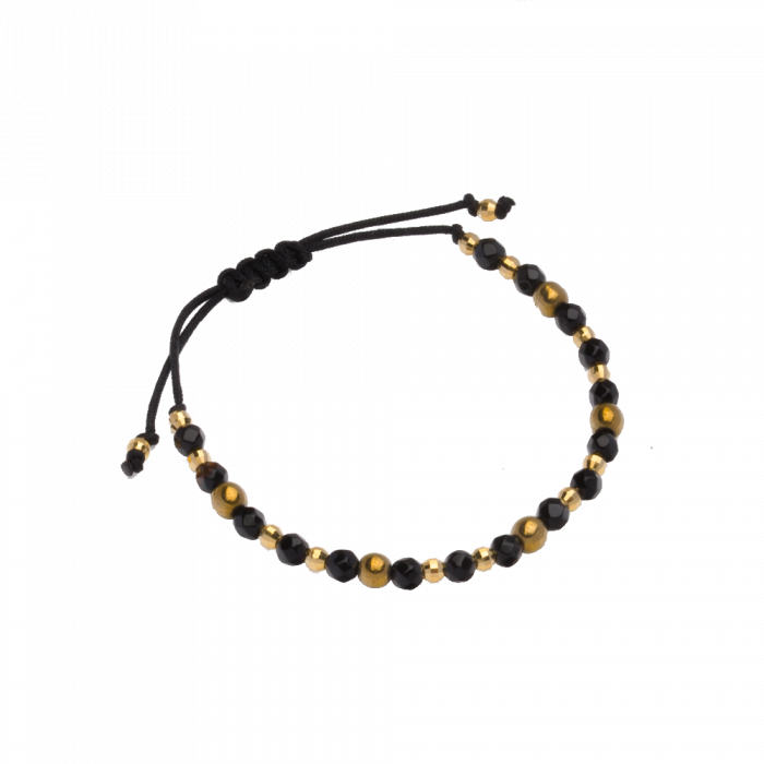 Bransoletka z agatów i hematytów