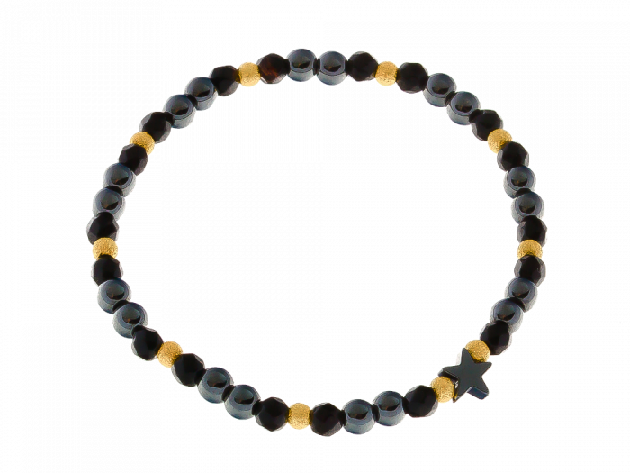 Bransoletka z grafitową gwiazdką