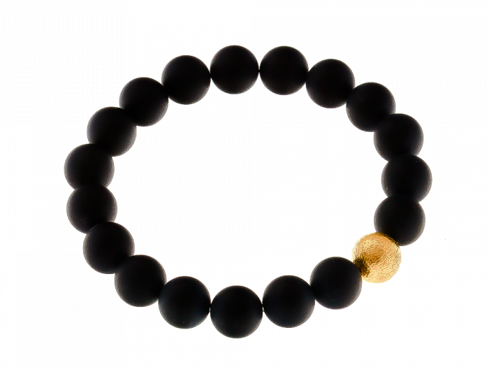 Bransoleta z matowych agatów