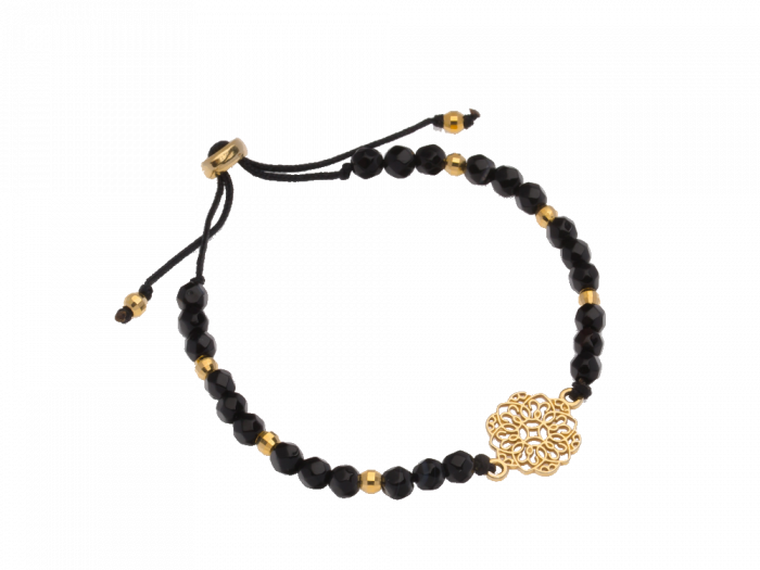 Bransoletka na sznureczku z agatów