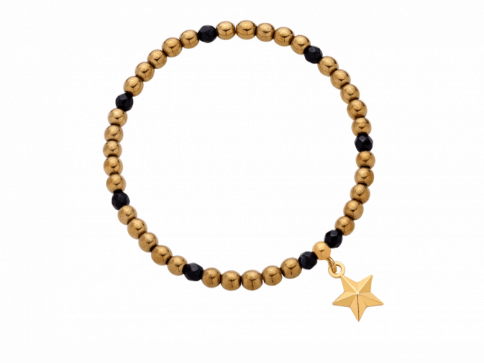 Bransoletka z hematytów i agatów