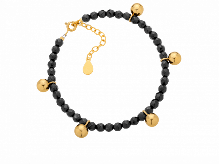 Bransoletka z czarnych agatów