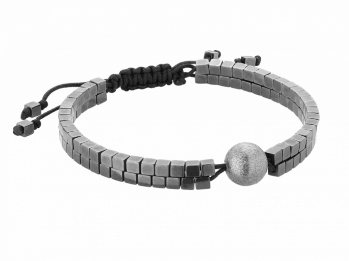 Bransoleta z grafitowych hematytów
