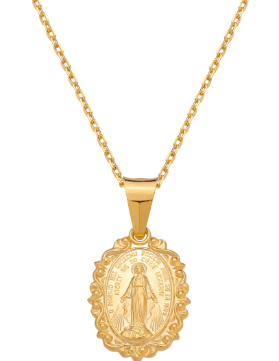 Naszyjnik-medalik z wizerunkiem Matki Boskiej