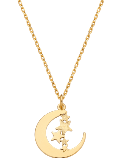 Naszyjnik z księżycem i gwiazdkami