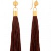 Kolczyki z brązowym chwostem
