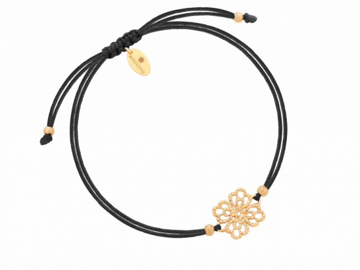 Bransoletka na sznurku z kwiatuszkiem